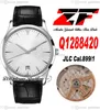 ZF Master Grande Ultra Thin Date Q1288420 A899/1 Автоматические мужские мужские часы Стальная корпус серебряный циферблат маркеры черный кожаный ремешок Super Edition Puretime A1