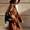 여자 의류 디자이너 울 코트 고급 브랜드 최대 고품질 롱 자켓 더블 사이드 워터 리플 캐시미어 코트 패션 영국 스타일