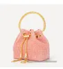 Evening bags Tassel set with diamond-encrusted ceramic beads Bucket fashion kid handbag tote niche designer woman bags candy color slant shoulder bag