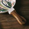 Dania Płyty Nordic Exquisite Talerz Drewniany uchwyt Kolor Glazura Ceramiczna Steak Western Steak Dim Sum Dish Home Kreatywny Sałatka Owocowa Taca CL40911