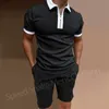Tute da uomo per le camicie estive set da uomo Poloshorts a manica corta abita sportiva maschio top traspirante top blusa fitness traccettaci per uomo 220826