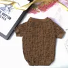 Dog Apparel Autumn Winter Pet Clothes Fashionable Letter Embroidery Puppy Pets Sweater Luxurys Designers Pet DogS Clohes Brown Size:XS-XXL 2022