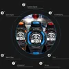 Mens Boy's Sportshorloge LED Digitale Horloges voor Mannen Glass Dial 30m Waterdicht Siliconen Strap Polshorloge Alarm