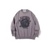 Men's Sweaters Vintage Streetwear Men Fashion Little Elephant Printed Mohair Oversize Pullovers Hip Hop Style Knitted Jumpers SweaterMen's