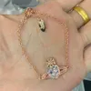 Women Saturn Micro inkrusy kryształowe naszyjniki choker łańcuch obojczyka Zachodnia królowa planeta wisiorka Dainty łańcuchy projektant biżuterii VV103