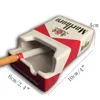 Creative Ceramic Tobacco Cigarette Pack Shape AshTray Advertising Novely Porcelain Camel Marbolo AshTray Smoke Tray
