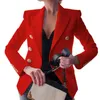 Trajes de mujer Blazers Office Lady Blazer Color sólido Doble botonadura Otoño Invierno Manga larga Traje de solapa Chaqueta para mujeres que trabajan Negro X