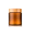 50ml 150ml 250ml 500ml Vücut Tereyağı Krem Konteyner Ambalaj Şişeleri Amber Pet Kozmetik 5 oz 8oz Plastik Kavanoz Vida Kapağı Bambu Ahşap Kapak