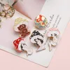 Modello del personaggio della moda Pins placcati oro Pins Creative Mushroom Girl Specere 5pcs Set Paint Stupt for Women Denim Shirt Bad8054192