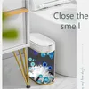 7L Smart Sensor basura de basura para la cocina de la basura de la cocina para el baño Luz de lujo de lujo Sala de estar de lujo Grietas de basura Bin Cubo Basura 220408