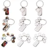 Blank Other Home Decorations Sublimation Key Chain With Thermal Transfer Pendants Zinc Alloy DIY Creative Key Rings