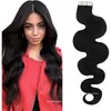 12A Straight Curly Tape in Extensions Human Hair 1430inch Seamless Skin Weft Natural Color Non Remy Tape On 50g20pcspack5214243