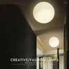 Lampada da parete Moderna LED Global Sconce Light 14cm 25cm 35cm Globo Bianco Latte Rotondo Sfera di vetro Paralume Dioscuri Parete Soffitto SoffittoWall