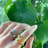 Vintage Romantic Hug Carved Hand Ring Love Forever Adjustable Fing Ring For Women Men Fashion Aesthetic Jewelry