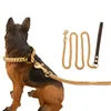 Collare in oro per cani da compagnia in acciaio inossidabile in metallo Piombo Super Outdoor Big Training Chain Decor Collana per tutti s 10E Y200515