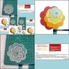 Narzędzia rzemieślnicze sztuka Prezenty Dom Home Garden 7pcs/Zestaw Nowy kwiat kształt metalowy matryce Diescy do DIY Scrapbooking/PO dekoracyjny album