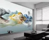 Murale 3D personalizzato Murale Nuovo stile cinese Luce moderna Lumo astratto Abstract Conception Inchiostro Sfondo Murale Wall Mural