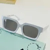 Синяя стрелка модель солнцезащитные очки OW40001 Черная квадратная толстая тарелка рама синие линзы роскошные очки размер 57-19-145 с оригинальной коробкой