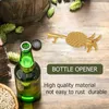 Stock Creative Pineapple Shape Bottle Opener Metal Key Opener Corkscrew Hangable Multifunctional Kitchen Tool
