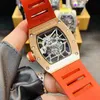 Reloj mecánico de lujo para hombre Richa Milles Business Fashion Rm11-03 Mecánico automático Sky Star Trend Tape para hombre