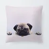 Yastık/Dekoratif Yastık Pug Köpek Yastıkları Beyaz ve Siyah Kılıf Hayvan Rustik Sette Lomber Destek Atma Kapağı 17.7inch Kadife Ünlü Marka