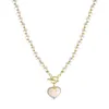 Ketten Vintage französische Perlenliebe Halskette weibliche Senior Perlen -Schlüsselbeutel Kette Süßes Sommer Mode Schmuckketten Chainschains