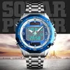 Polshorloges Fashion Solar Sport Watch Men klok waterdichte kwarts kijkt naar dubbele display analoge digitale relojes HombrewristWatches polshorloge