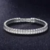 2,5 * 5mm Cubic Zirconia Armband Färgglada CZ Tennis Armband För Kvinnor Män Zircon Armband Bröllop Silver Färg Smycken