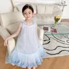 Summer Kids Girls Princess Dresses Baby Girl Wedding Party Tuttu Dress Bilni Cute Bilined Lace Abbigliamento in pizzo