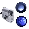 Ювелирные изделия Лупа Лупа 60x Zoom Многофункциональный микроскоп Лупы с 2 светодиодным фокусом фокуса 60x YS222