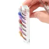 12 Strips Fashion Glitter Eyelash Extensions C Curl 0.15mm Individual False Eyelashes Glitter Silver Shimmery Colourful Lashes 220524