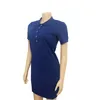 Womens Designer Crocodile Polo Dress Embroidery Decoration Casual Summer Lapel Neck a Line P1v557