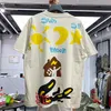 Graffiti camiseta Tee pintado homens 1 alta qualidade manga curta t-shirt tops 22ss