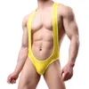 Body Shapers da uomo Canotta da uomo sexy Canotta da wrestling in pelle PU Open BuBikini Tuta Bretella Orsacchiotti Intimo Tuta intera da uomo