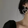 Dangle & Chandelier Fashion Sweet Black Bowknot Earrings For Women Girl 2022 Design Crystal Glass Simulated Pearls Heart Drop JewelryDangle