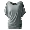 女性Tシャツ夏のセクシーな肩カジュアルルーズショートバットスリーブ女性Tシャツワイルドプラスサイズの服2206​​28