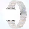 Новый ремешок для роскошной смолы для Apple Watch Bands 44 мм 45 мм 41 мм 42 мм 40 мм 38 -мм полосы модных браслетов Женские браслеты IWATCH серия 7 6 5 4 SE WATCHBAND Smart Accessories