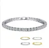 Collegamento, catena 2022 Una fila tre file piene di diamanti Braccialetti con zirconi e cristalli da rovskis Bracciale da donna alla moda Regali di Natale2848498