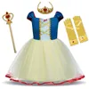 Vestidos de niña elegante princesa disfraz de niñas para niñas halloween carnaval cosplay vestirse para niños para fiesta de ropa para niños pequeños