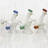 유리 비커 물 담뱃대 Dab rig 봉 퐁 헤드 봉지 미니 워터 파이프 두꺼운 오일 rigs 왁스 흡연 물 담뱃대 쿼츠 banger와 물 담뱃대 그릇