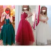 エレガントな女の子のプリンセスドレスティーンガールセレモニー長いローブ服子供イブニングパーティー結婚式のためのヴェスチドの花のドレスw220421