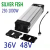 48V 15AH 17.5Ah الفضة بطارية السمك 48 فولت بطاريات الليثيوم أيون 48 فولت دراجة كهربائية batteria silverfish 20ah