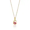 ペンダントネックレスKurshuni Aquamarine Cubic Zircon Stone Necklace for Women Water Dropd Choker White Gold Plating Jewelry EN8178648