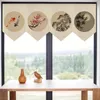 Perde Drapes Çin tarzı dekoratif kısa üçgen bayrak mutfak oturma odası yatak odası banyo asılı norencurtain