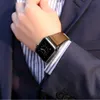 Bandas de reloj inteligente marrón para relojes Apple Correa Correa de reloj Smartwatch Iwatch Serie 7 S7 SE Correas Pulseras de diseñador de vaca genuina Banda de cuero 38MM 40MM 41MM 45MM Reino Unido EE. UU.