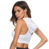 Camicia Yoga con cappuccio Donna Quick Dry Reggiseno sportivo antiurto Running Fitness Workout Crop Top Plus Size Canotta traspirante J220706