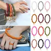 Keychains Big O Silicone Loop Wrist Key Ring Keychain With Gold Clasp Round Strap Accessories Wholesale Women Bag SuppliesKeychains