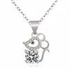 Collana a pendente topo Catena di rame Cramella Zircon Crystal Regalo Gift Anno di Natale Gioielli Collane Animali