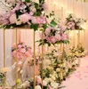 DIY Silk Rose Artificial Flowers Ball Centerpieces Head Arrangement Decor Road Lead for Wedding mall backdrop table flower ball