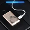 Anello creativo Accendini ricaricabili USB Supporto per telefono di personalità Torcia elettrica per accendisigari Inventario all'ingrosso